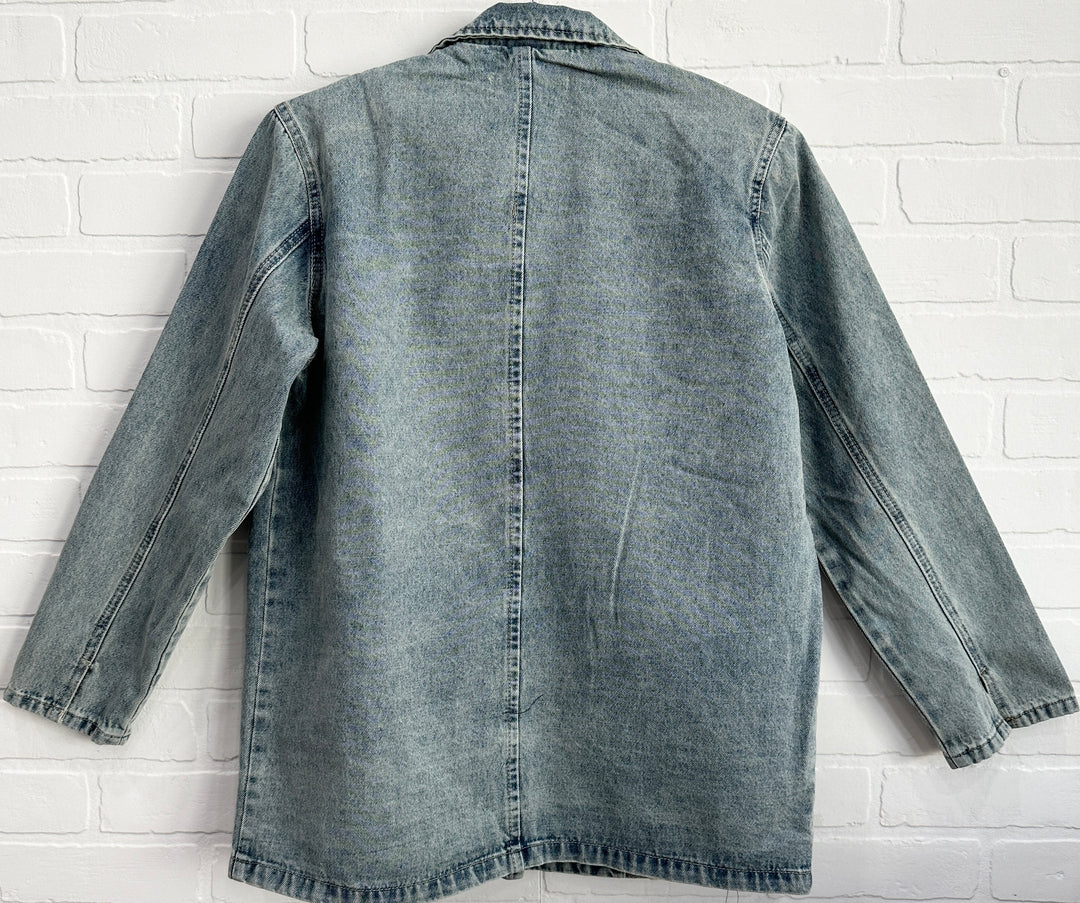 Retro Chic Denim Blazer