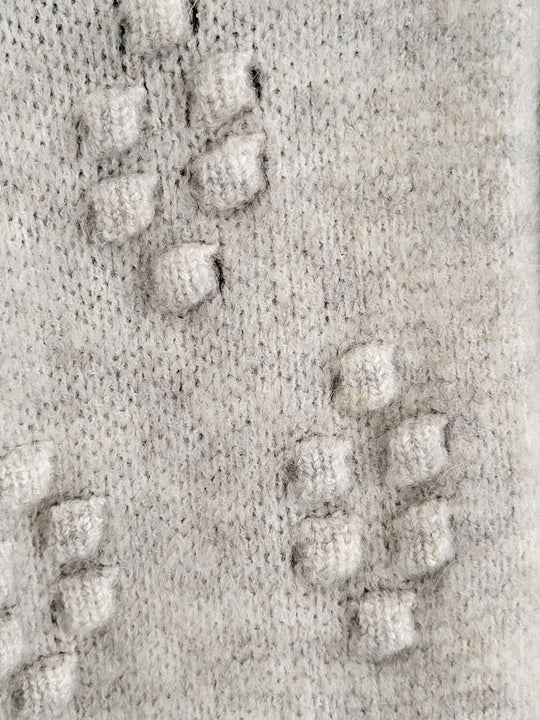 Pola popcorn open front long Cardigan