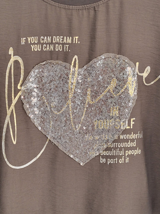Believe In Yourself crew neck Top