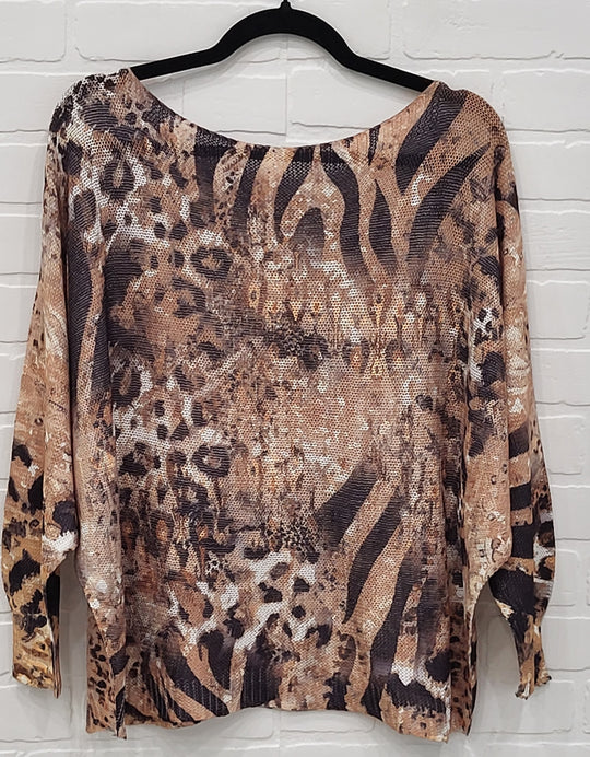 Cheetah batwing sweater