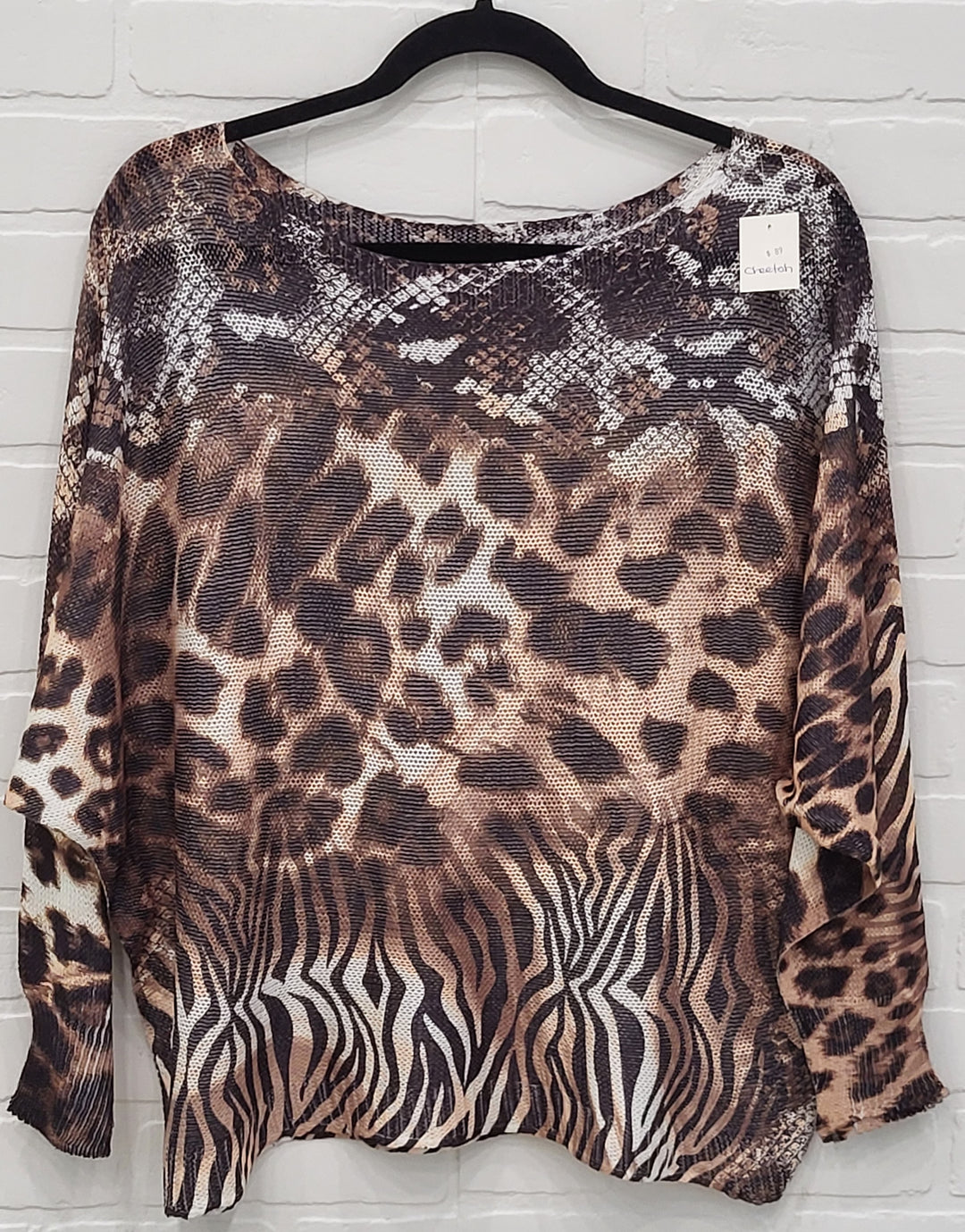 Cheetah batwing sweater