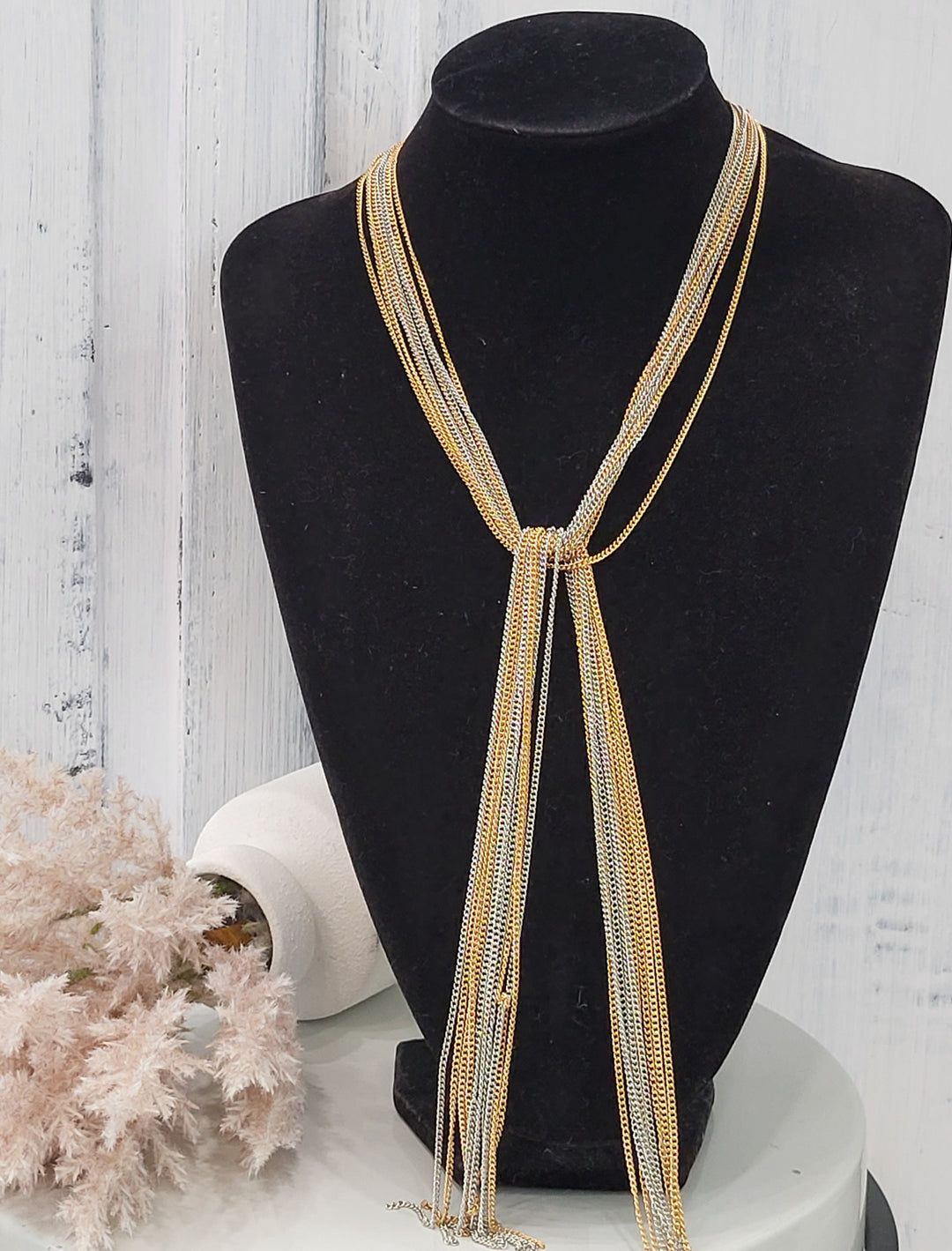 Gold and Silver Multi Chain Necklace