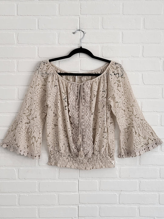 Fantasy Boho Lace V-Neck Top