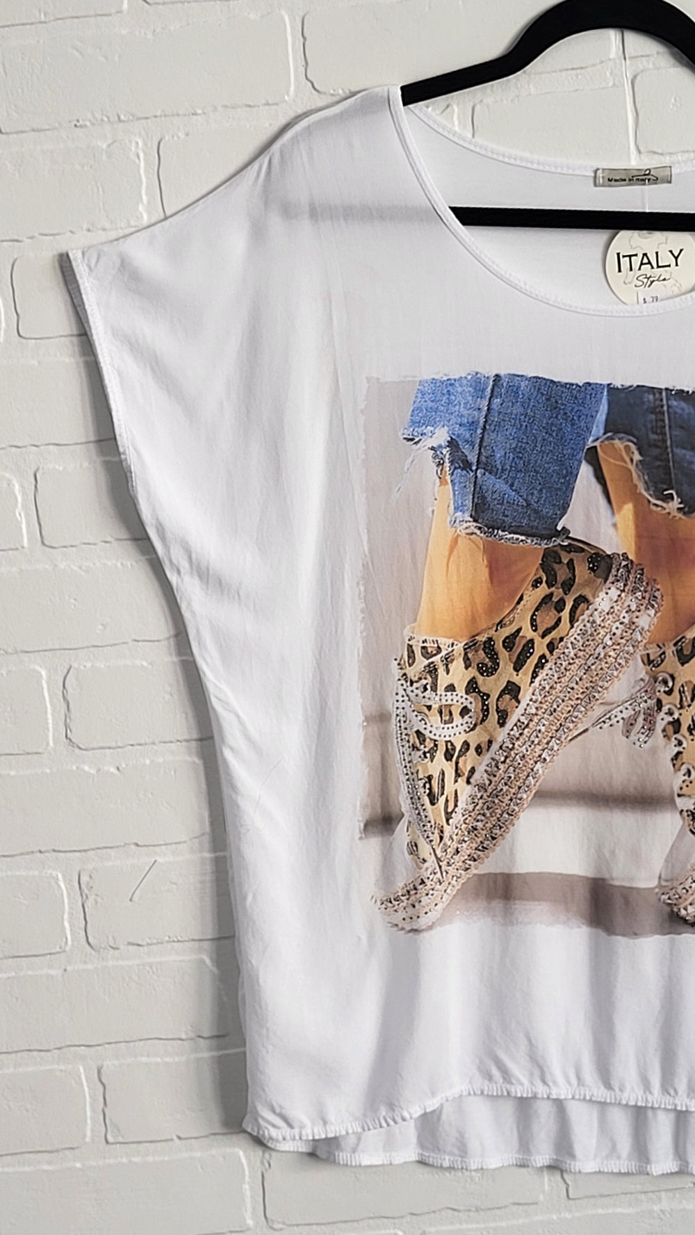 Leopard Print Sneaker Graphic Tee