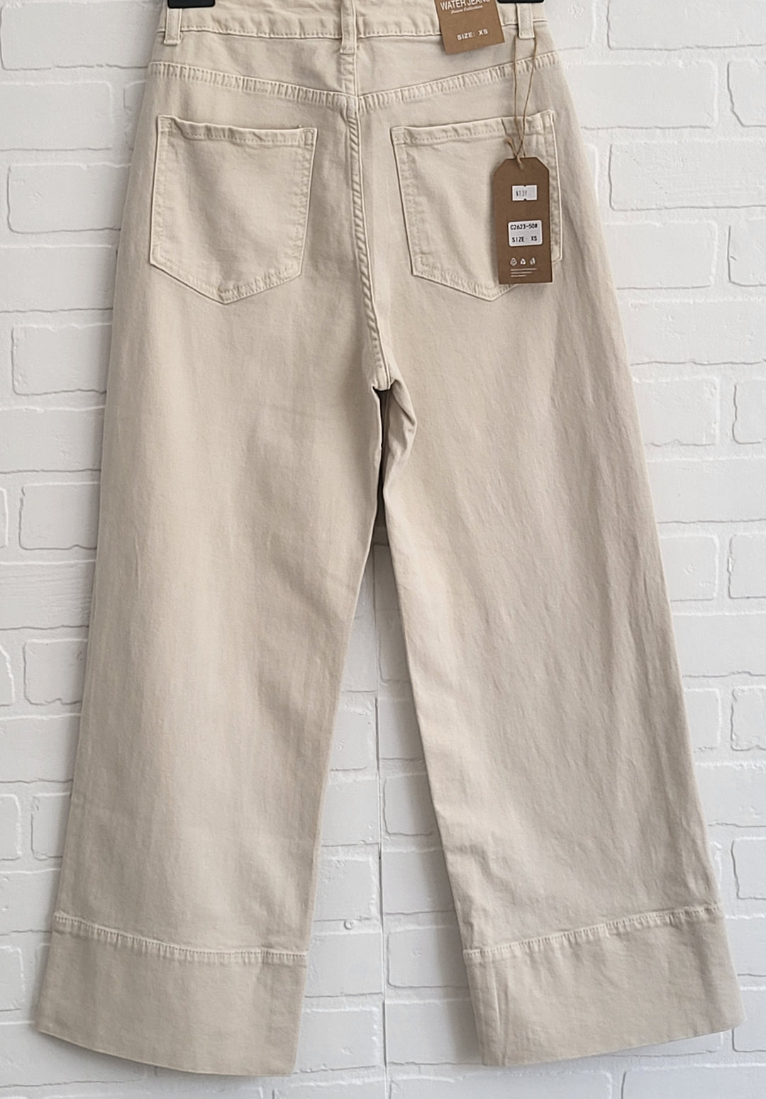 Water Cropped Straight Leg Jeans