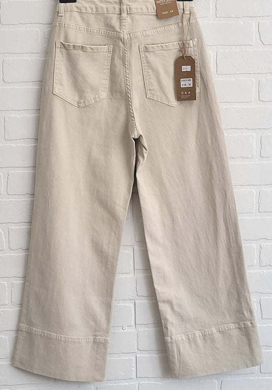 Water Cropped Straight Leg Jeans