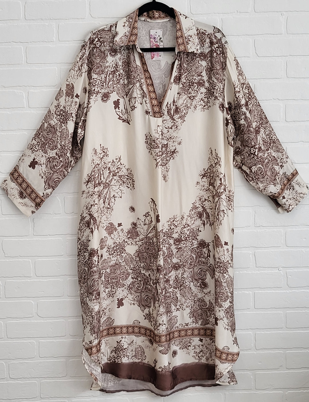 Elenore Printed Shirt  Dress