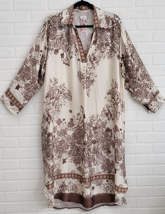Elenore Printed Shirt  Dress