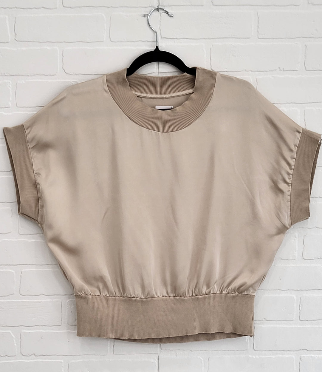 Satin Knit Trim Top