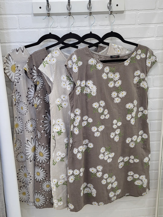 Linen Daisy Dress