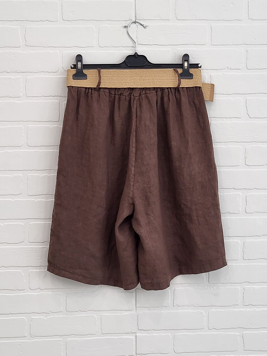 Linen V-Neck Top & Shorts Set