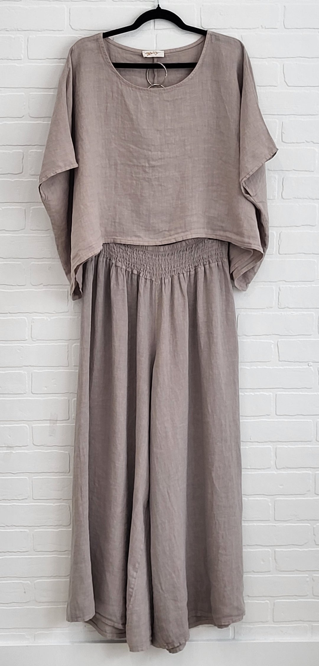 Boho Linen Wide-Leg Set
