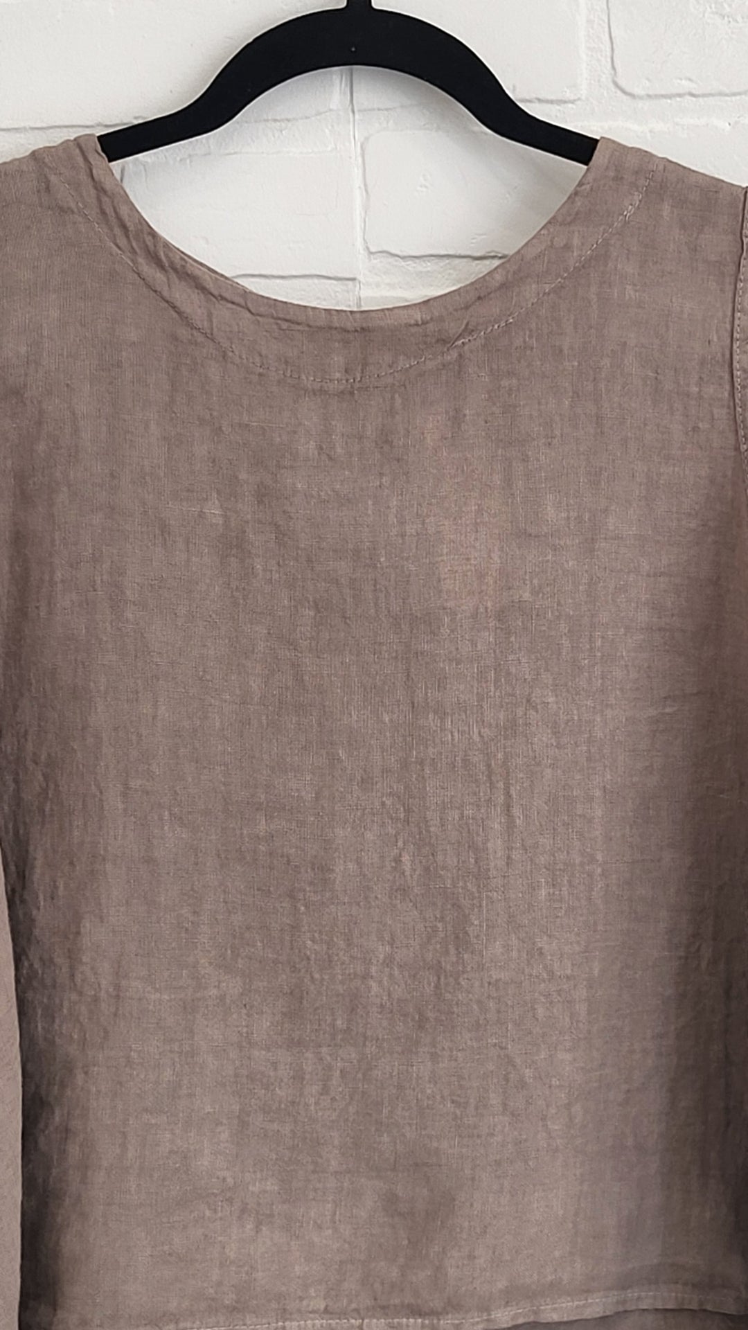 Linen Sleeveless Tank with Bow Back