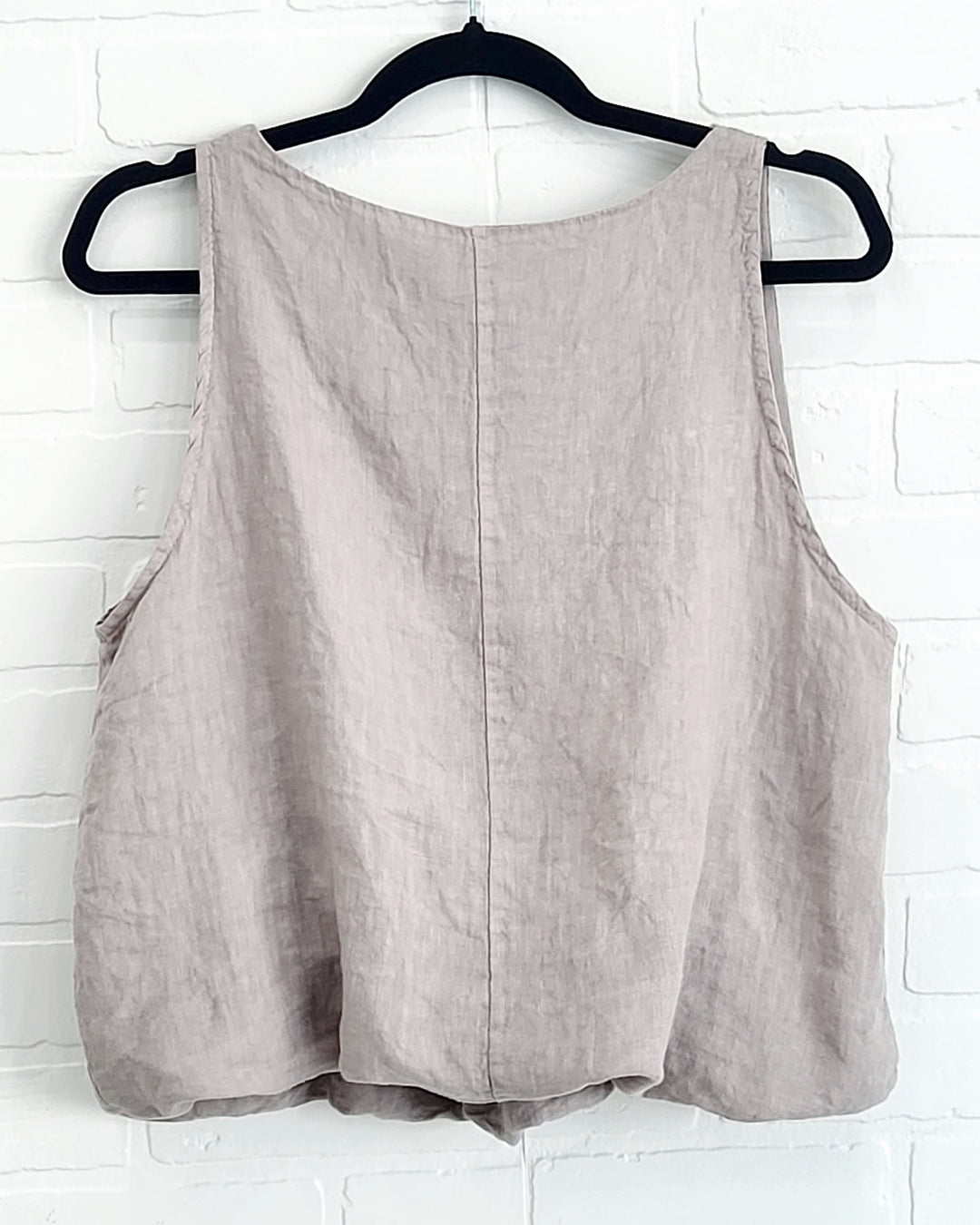 Linen Bubble-Hem  Top