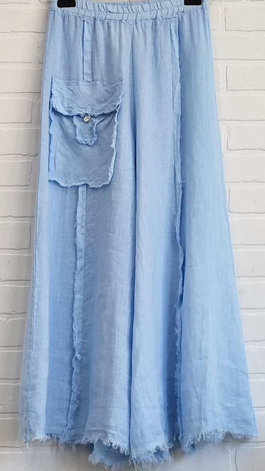 Washed Linen Raw Edge Set