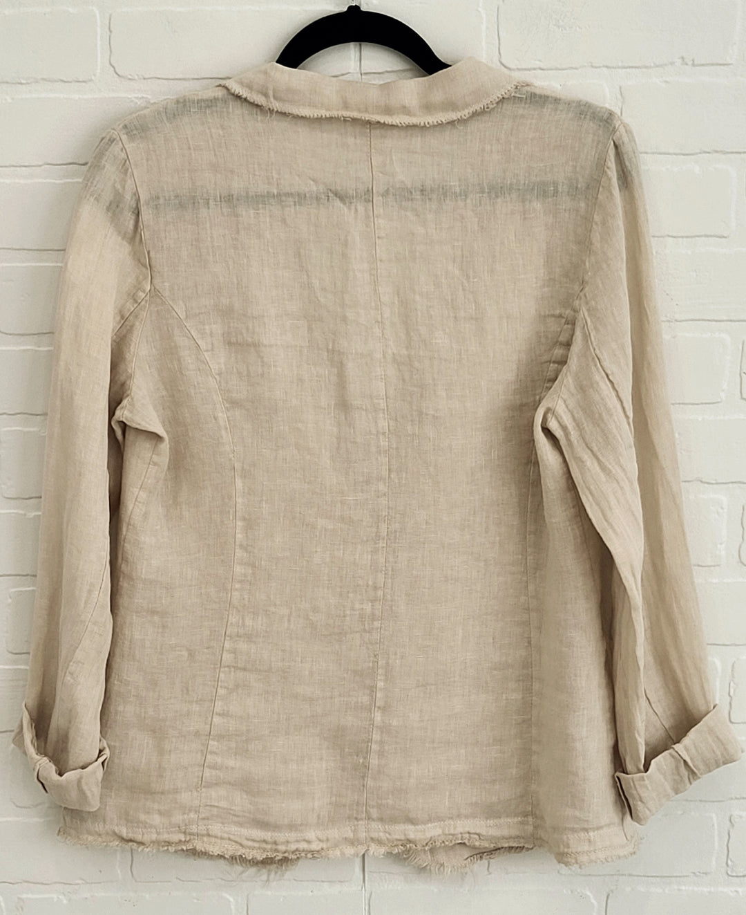 Raw Edge Linen Suit
