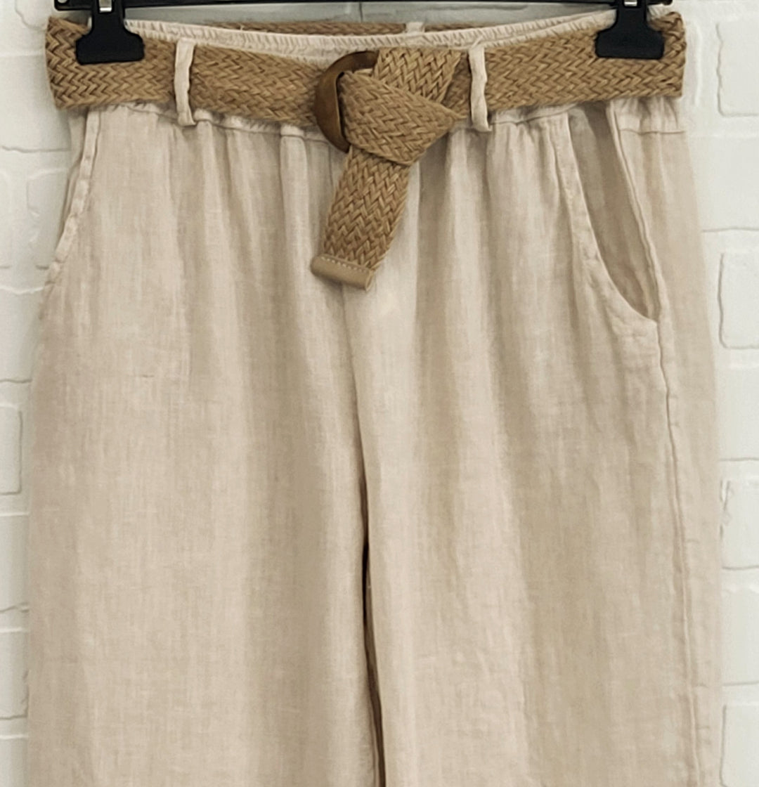 Raw Edge Linen Suit