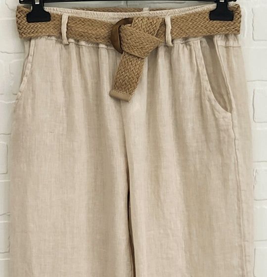 Raw Edge Linen Suit