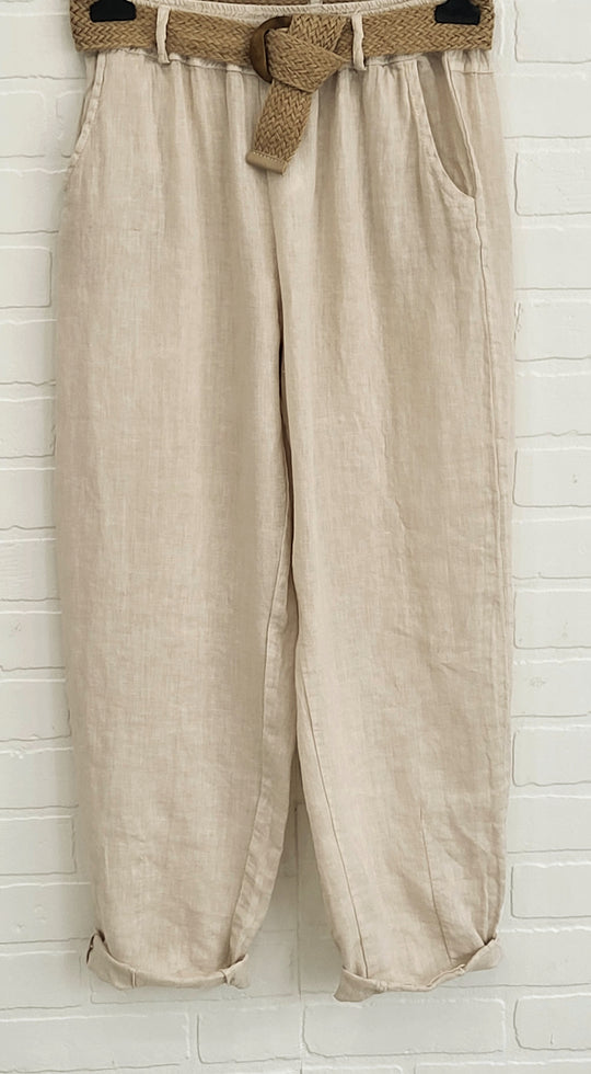 Raw Edge Linen Suit
