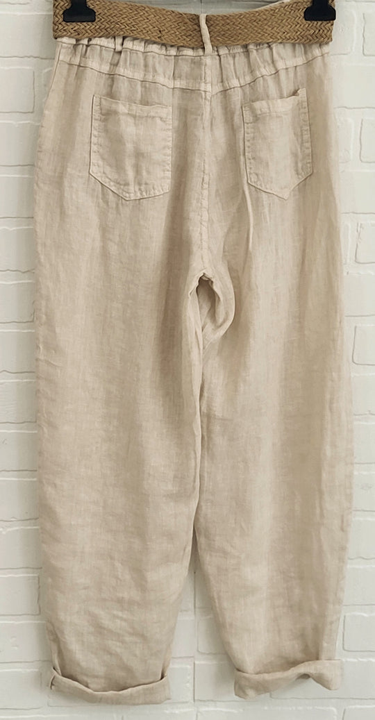 Raw Edge Linen Suit