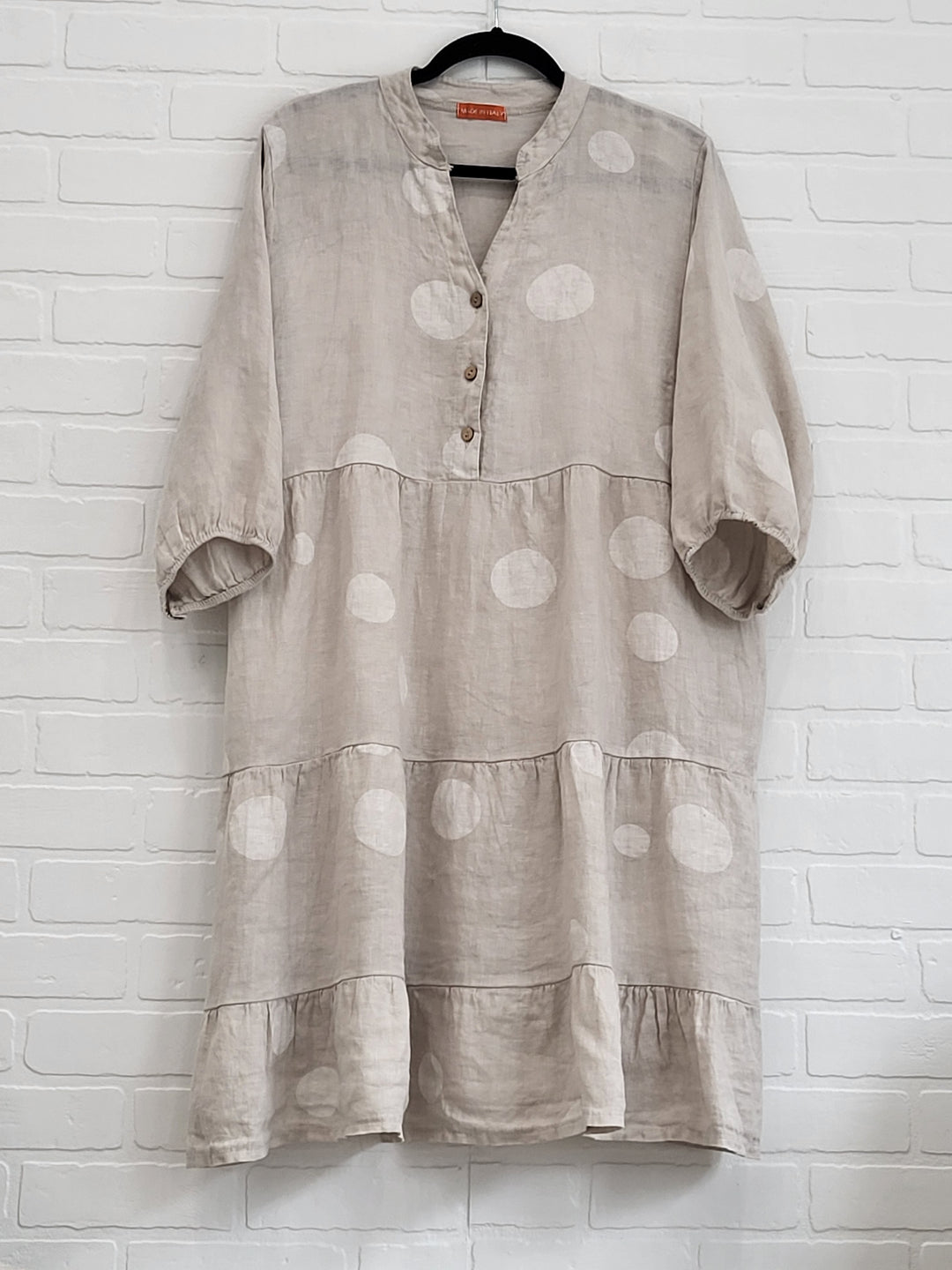 Polka Dot Linen Dress