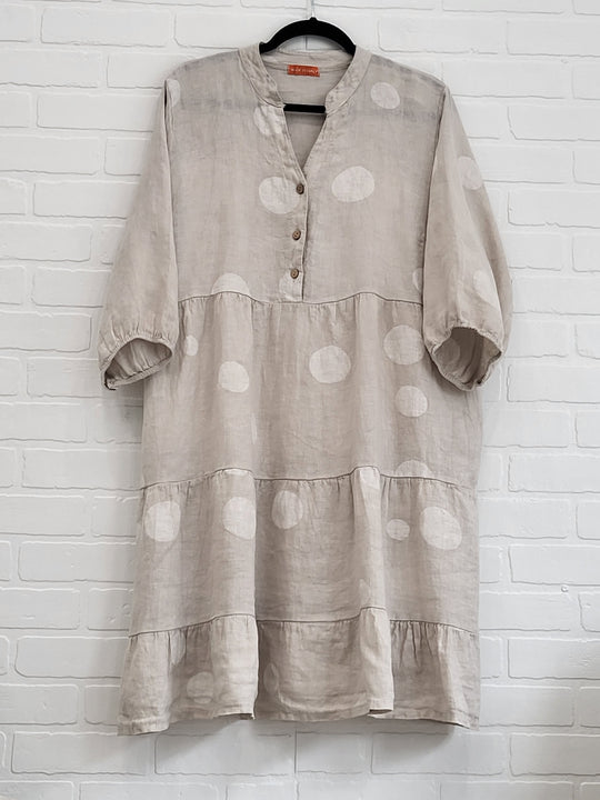 Polka Dot Linen Dress