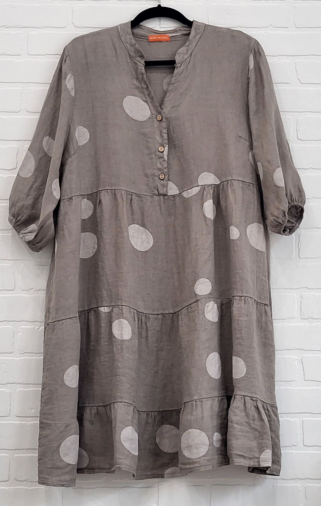 Polka Dot Linen Dress