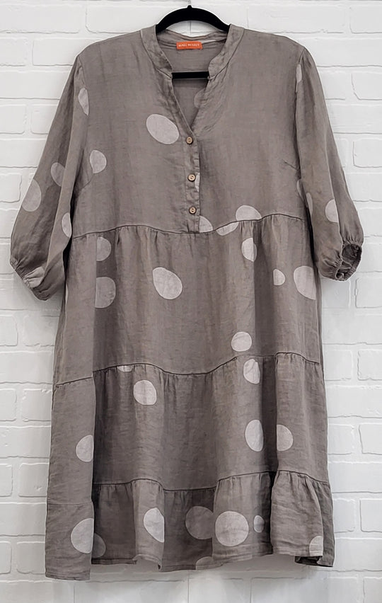 Polka Dot Linen Dress