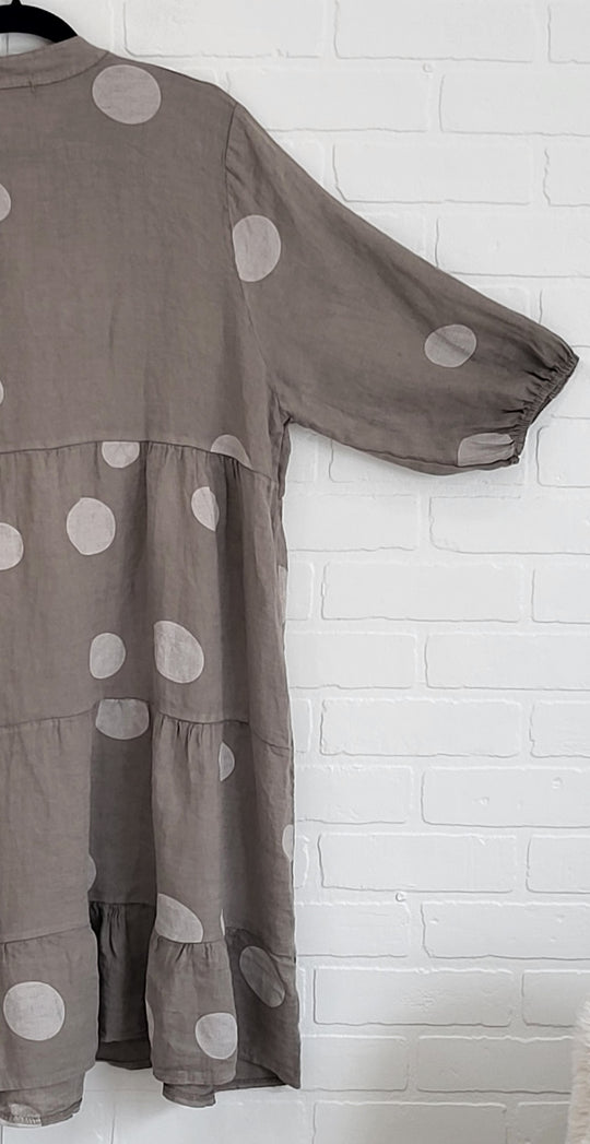 Polka Dot Linen Dress