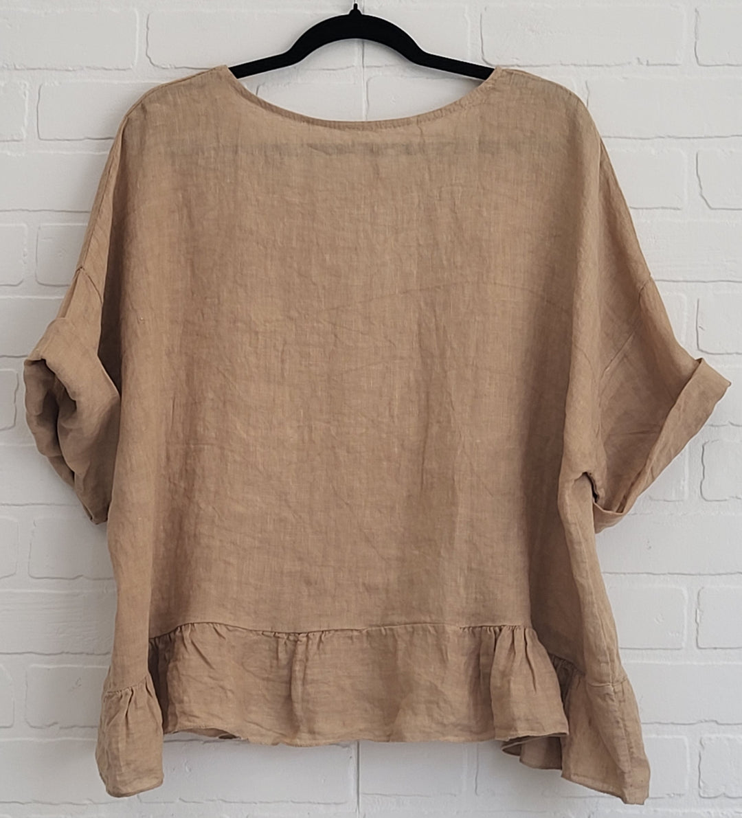 Ruffle Linen Top