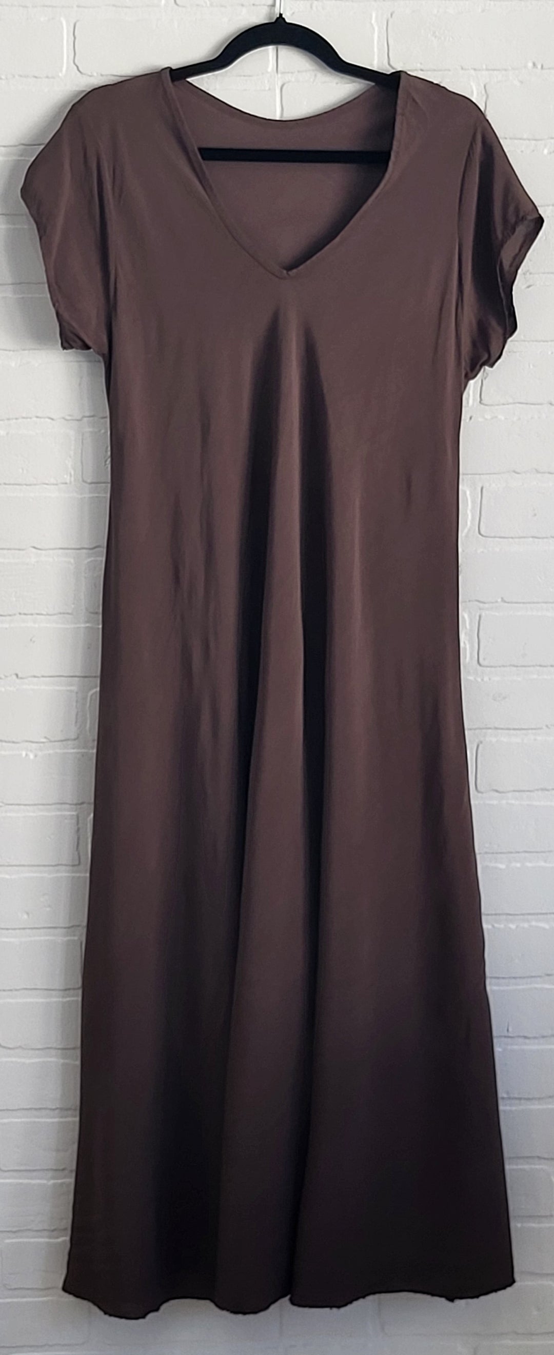 Satin V-neck Dress