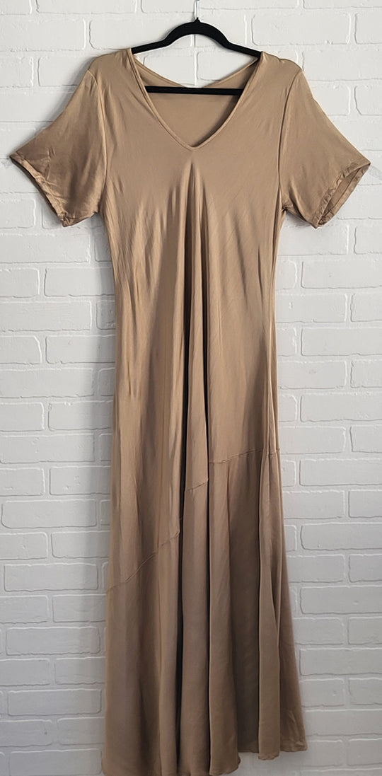 Satin V-neck Dress
