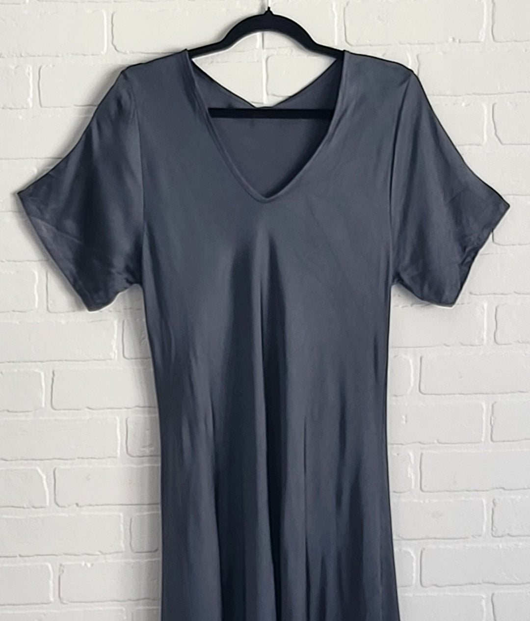 Satin V-neck Dress