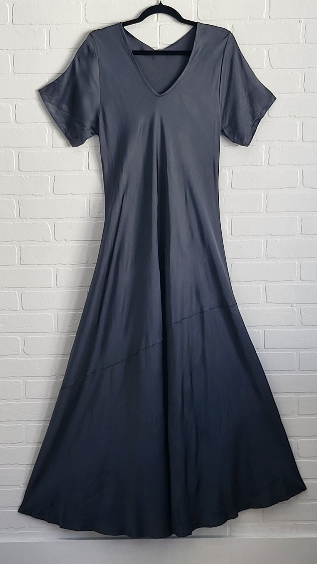 Satin V-neck Dress