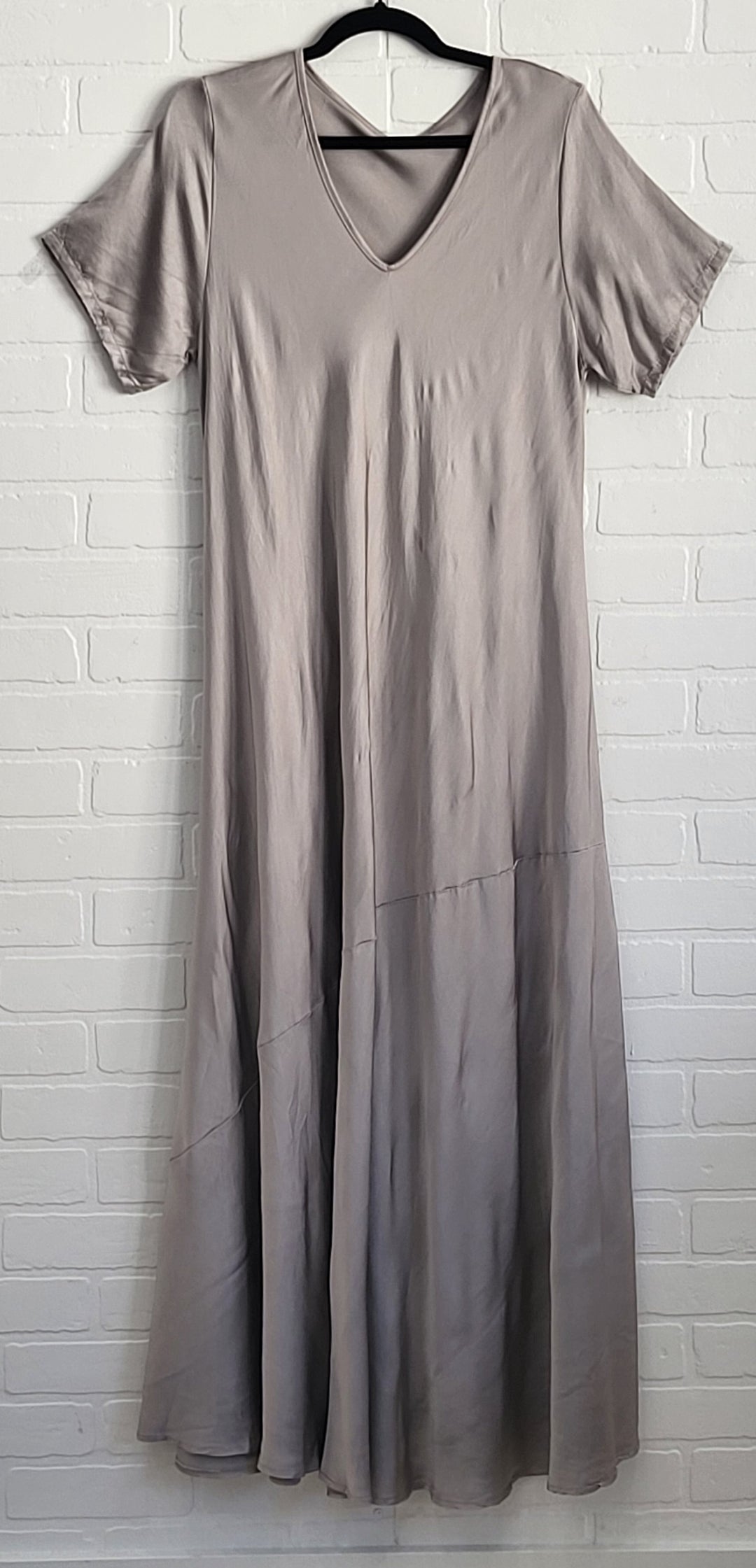 Satin V-neck Dress