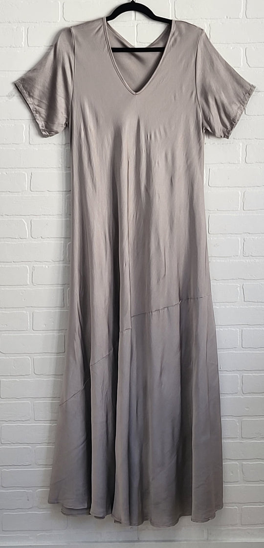 Satin V-neck Dress