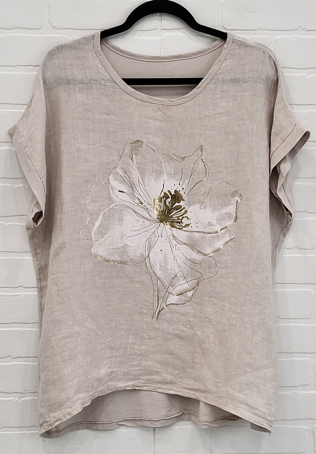 Golden Petal Relaxed Fit Top