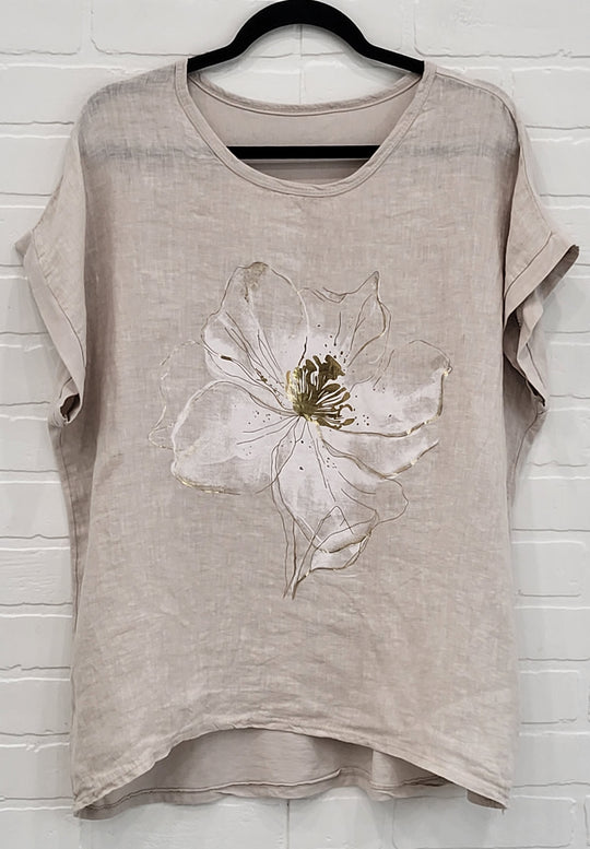 Golden Petal Relaxed Fit Top
