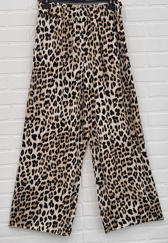 Satin Cheetah Pants
