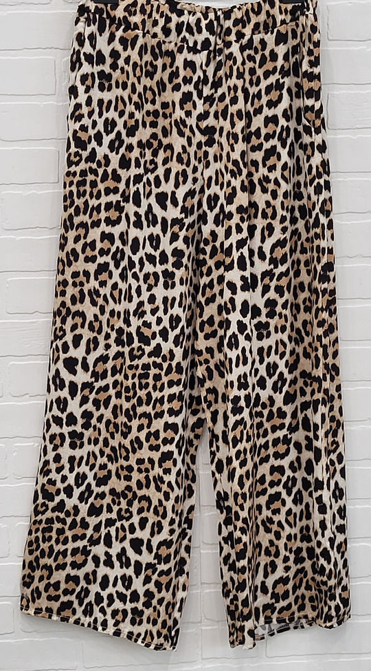 Satin Cheetah Pants