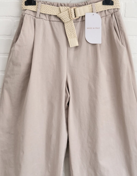 Wide  Leg Belted Pants