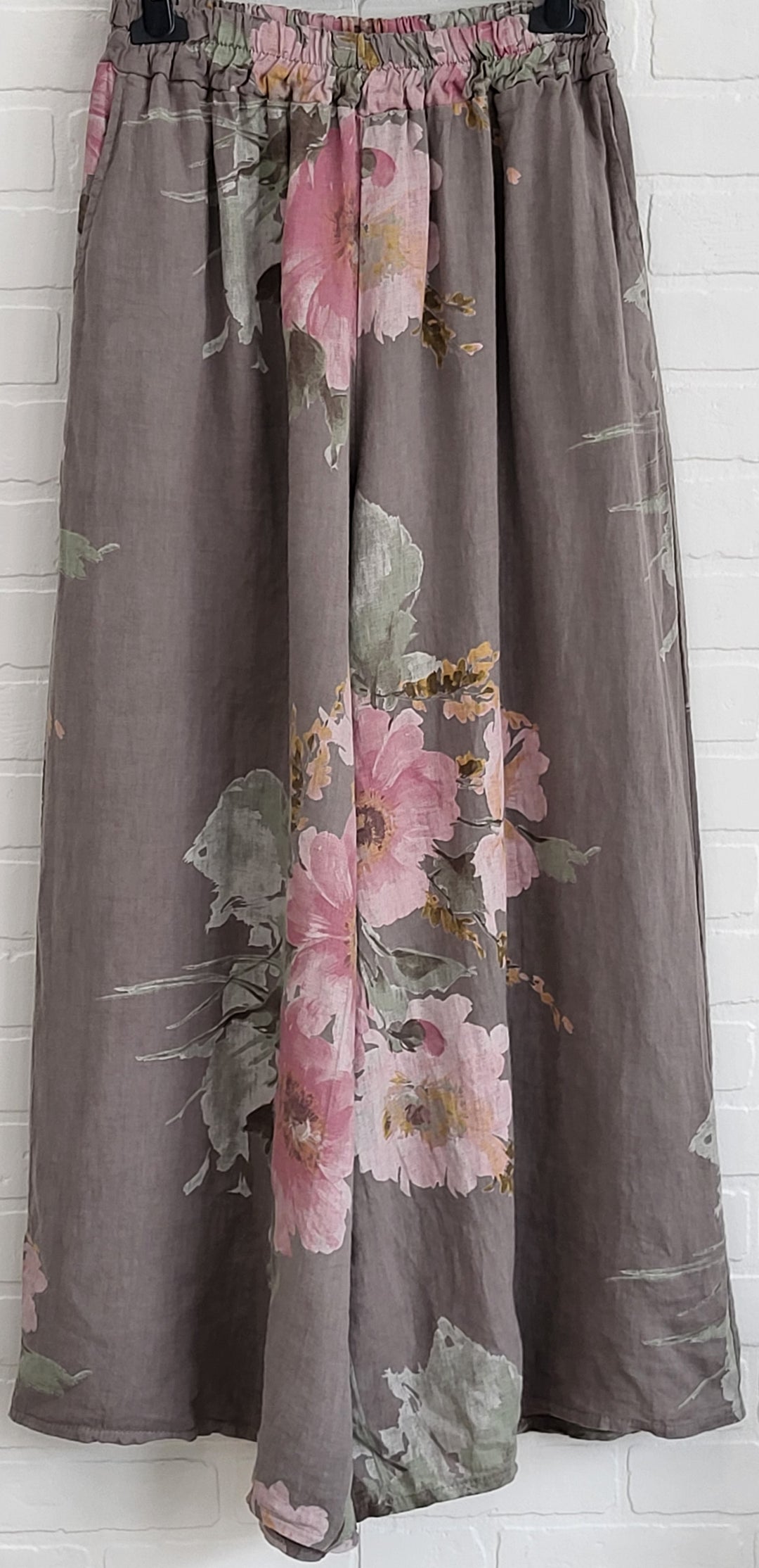 Floral Linen Pants