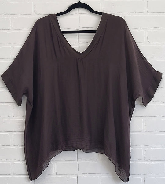 Silk V-Neck Top