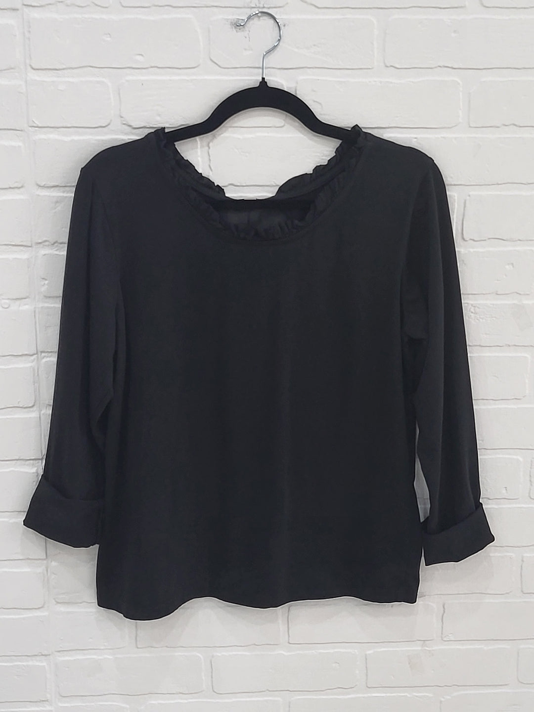 Ruffle Neckline Shirt