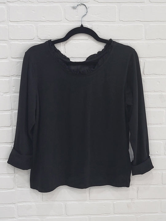 Ruffle Neckline Shirt
