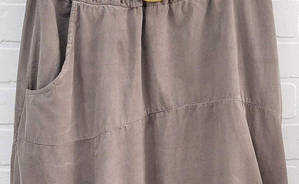 Taupe Corduroy Balloon Skirt