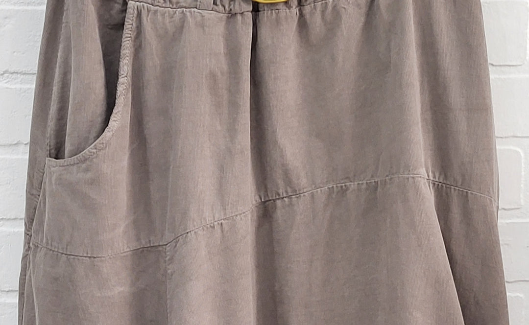 Taupe Corduroy Balloon Skirt