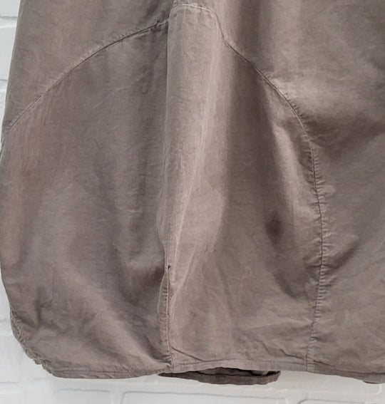 Taupe Corduroy Balloon Skirt