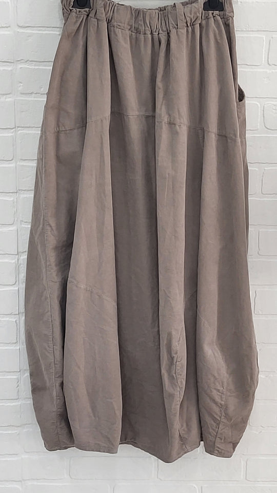 Taupe Corduroy Balloon Skirt