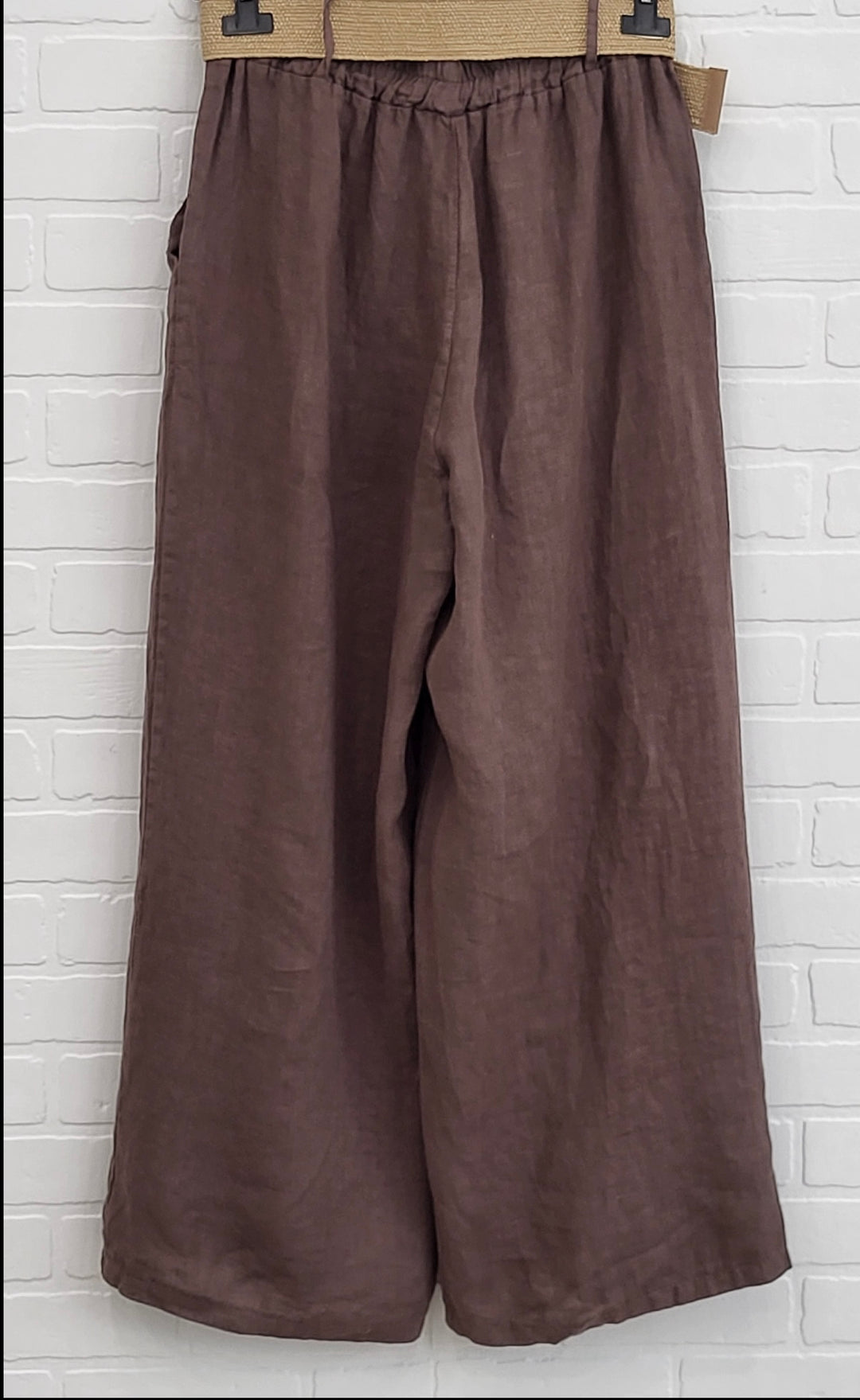 Linen Wide-Leg Pants